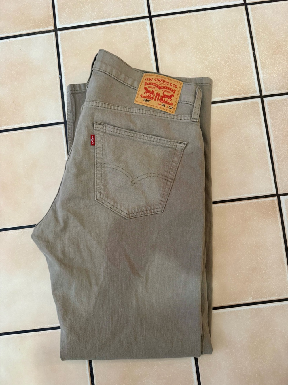 Levi's Olive Green Straight-Leg Jeans